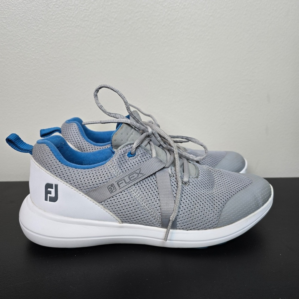 Footjoy Shoes‎ Womens 9 M Grey Flex Spikeless Performance Golfing Golf FJ Logo